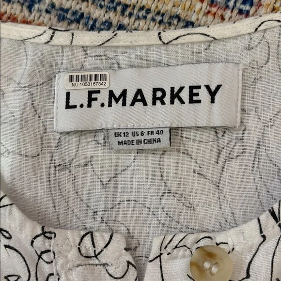 L.F. Markey Sammy Dress in Squiggles SZ US 8 EUC - Picture 6 of 7
